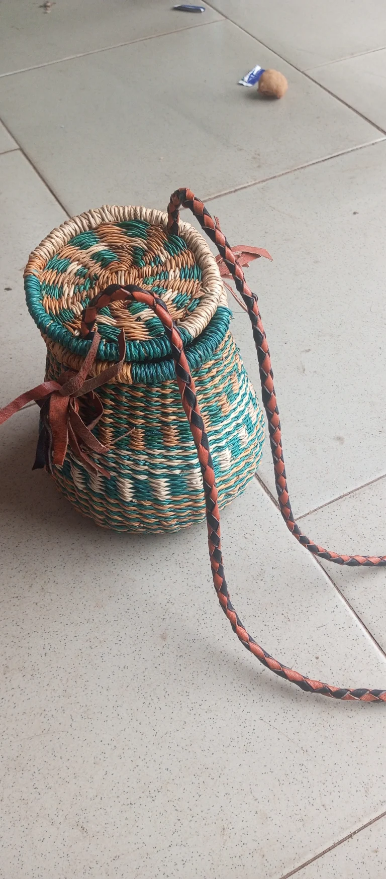 Woven crossbody bag
