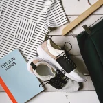 Sneakers and outfit flat lay