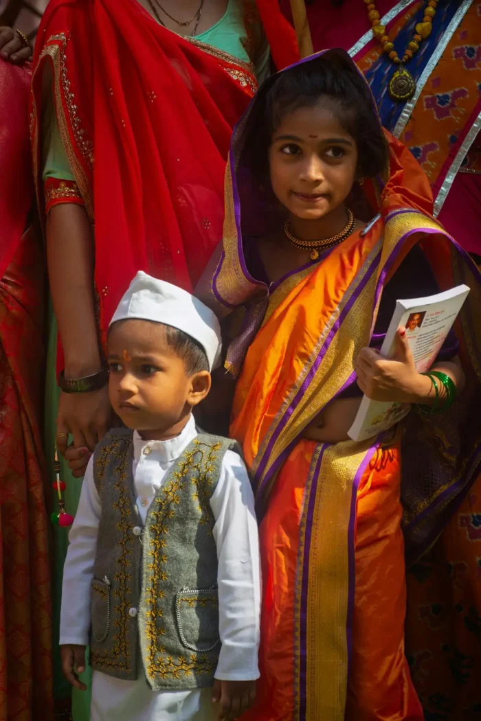 Family in festive Indian ethnic wear